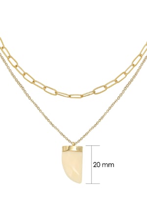 Ketting Wisdom Tooth Wit Stainless Steel h5 Afbeelding2